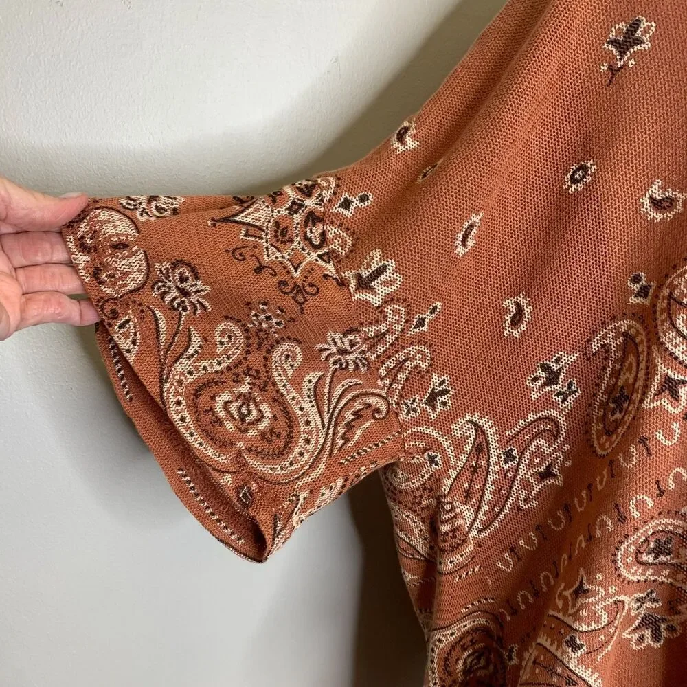 Womens Free People No Matter What Tunic Western‎ Cowgirl Oversized Boho Summer